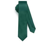 URAQT Corbatas para Hombre, 5CM Corbatas Delgadas, Color Sólido, Empatar Formal Clásica, Ropa Accesorios Regalo, Atars de Hombre Modernas para Boda, Fiesta, Business Negocios (Verde Oscuro)