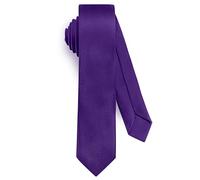 URAQT Corbatas para Hombre, 5CM Corbatas Delgadas, Color Sólido, Empatar Formal Clásica, Ropa Accesorios Regalo, Atars de Hombre Modernas para Boda, Fiesta, Business Negocios (Morado Oscuro)