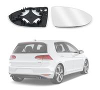 URAQT Cristal Espejo Lateral Derecho Con Calefacción - Wing Mirror Glass Para Golf 7, VW(4060G01) / VW (5G0 857 521) - Repuesto Blanco Asférico
