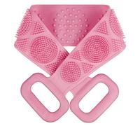 URAQT Esponja Silicona Cuerpo, Cepillo Ducha Espalda Suave con Partículas de Masaje, Doble Cara Cepillo Exfoliante Corporal de Silicona, Cepillo Corporal para Limpiar, Exfoliación, Masajee, 70cm