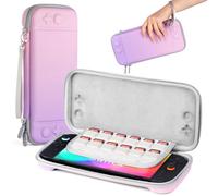 URAQT Funda para Nintendo Switch 2, Funda de Viaje Switch 2 Tiene con 12 Ranuras, Funda Protectora Rígida de Viaje para Switch 2, Funda de Transporte para Consola Switch 2 y Accesorios, Rosa Púrpura