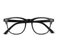 URAQT Gafas Luz Azul, Antifatiga Gafas Ordenador Luz Azul, Gafa Filtro Azuls de Gaming, Anteojos sin Graduar Hombre Mujer, Gafa Anti Blue Light para Protege Ojos, Alivia Migraña (Negro - 1 pieza)