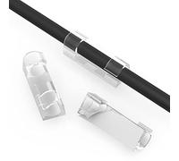 URAQT Grapas de Pared para Cables Eléctricos con Adhesivo, 40PCS Gestión de Cable Eléctrico, Clips de Cables para Cable de USB, TV, Cargador, Audio, para Cables en Hogar, Oficina y Coche