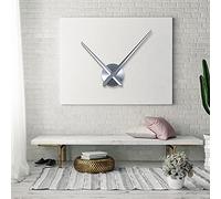 URAQT Horloge Murale 3D, Horloge à Quartz Bricolage 3D, Horloge métallique 3D Bricolage Mains Horloge métallique Moderne avec 2 Aiguilles, Horloge pour décoration de Salon (Noir)