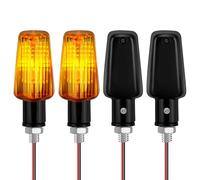 URAQT Intermitentes Moto, 4 Piezas 12 V lndicadora Universales, IP67 Mini Luz de Señal de Giro Impermeable, Luz Estroboscópica Universal, Gran Aspecto, para Motocicleta Scooter Auto