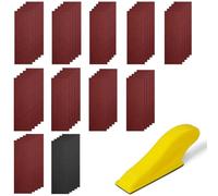 URAQT Juego de Papel de Lija Húmedo y Seco, 76 Piezas Papel de Lija Grueso a Fino Grano de 120-5000, 1 Microlijadora Manual para Pulir Coches Metal Madera Muebles, 30 x 90mm