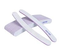 URAQT - Lima de uñas profesional, 15 unidades de doble cara, lima 100/180 grano lavable para uñas, salón de peluquería, animales domésticos (blanco)