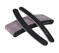 URAQT Limas de Uñas Profesionales 15 pcs, Lima Uñas Gel 180/240, Limas para Uñas de Doble Cara Set Gel Acrílico, Herramientas de Cuidado de Mascotas para Uso Doméstico y Salón (Arqueado-Negro)