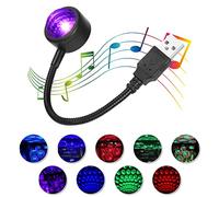 URAQT Luces Bola Discoteca Activada por Sonido, Luz Ambiental USB 9 Modos Funcionales, 4 Colores Rotación de 360° LED, Luz Romántica. Conecta y Reproduce