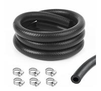 URAQT Mangueras de Combustible, 100 cm 5 mm Línea de Combustible Tubo Gasolina, Tuberia de Combustible Kit con 6 Piezas Acero Inoxidable Abrazadera de Manguera Para Motocicletas, Automóviles, Barco