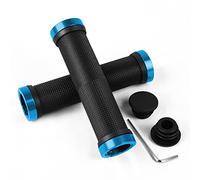 URAQT Manijas de Manillar de Bicicleta Mango de Goma Antideslizante con 2 Cerradura de Aluminio/2 Puntas de Aluminio Extensible/Llave Allen, Mango de Bicicleta para Scooter Cruiser Silla