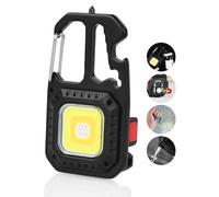 URAQT Mini Linterna LED, Llavero Abrebotellas COB Linternas, USB Bolsillo Linternas con Magnética Abrebotellas y Destornillador, Impermeable Mini Lámpara de Inspección para Camping Emergencia