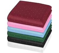 URAQT Pañuelos de Bolsillo Cuadrados de tela, 6pcs Handkerchiefs Set de Negocios y Informal, Pañuelo Sedoso y Brillante, Pañuelo , Regalo para Hombres (22X22cm, Vistoso)