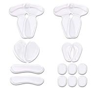 URAQT Pegatinas de Talón, Plantilla de Silicona, Almohadillas de Tacón Alto, Inserciones de Forros de Talones, Alivia el Dolor y Protege Contra las Ampollas, 14pcs