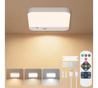 URAQT Plafon LED Techo, 25W Plafon Superficie LED Cuadrado, Lámpara de Techo con 3 Colores y 10 Niveles de Brillo con Mando a distancia para Cocina Pasillo Sala