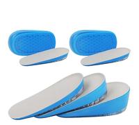 URAQT Plantilla de gel para aumentar la altura, 2 pares de plantillas de altura invisibles, plantillas cómodas para zapatos elevadores, almohadillas elásticas de absorción de impactos para hombres y