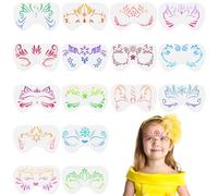 URAQT Plantilla de Pinturas Cara, 16 Plantillas para Pintura Facial para Niños Adulto, Plantillas para Pintura Corporal Reutilizables para Halloween Fiestas Maquillaje Navidad Carnaval (Máscara, D)