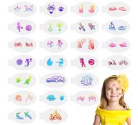 URAQT Plantilla de Pinturas Cara, 24 Plantillas para Pintura Facial para Niños Adulto, Plantillas para Pintura Corporal Reutilizables para Navidad Fiestas de Maquillaje Carnaval (Niños)