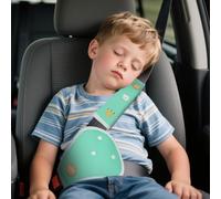URAQT Potector Cinturon Coche Niños, 2pcs Lindo Almohadillas Cinturon Coche Niños, Protector para Cinturón de Seguridad para Adulto Niños para Protegen Hombro Cuello (León Verde)