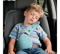 URAQT Potector Cinturon Coche Niños, 2pcs Lindo Almohadillas Cinturon Coche Niños, Protector para Cinturón de Seguridad para Adulto Niños para Protegen Hombro Cuello (Panda Azul)