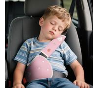 URAQT Potector Cinturon Coche Niños, 2pcs Lindo Almohadillas Cinturon Coche Niños, Protector para Cinturón de Seguridad para Adulto Niños para Protegen Hombro Cuello (Conejo Rosa)