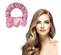 URAQT Rizador Pelo sin Calor, Rulos Pelo para Dormir, Seda diadema para Rizar Pelo Flexibles, Herramientas de Peinado para Cabello Largo y Medi de Diseño de Estilo DIY, No Dañará el Cabello (B-Rosado)