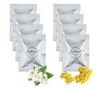 URAQT Tabletas de Fragancia Ambientador, Almohadillas de Repuesto para Difusor Aromaterapia Coche, 4 Aromas de Jazmín y 4 Osmanto Perfumado, Clip de Ventilación de Coche Fragancia Sólida