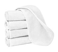 URAQT Toalla Facial Desmaquillante de Microfibra, 5 Piezas Blanco Toallas Desmaquillantes Reutilizables, Paño de Limpieza de Hipoalergénica para Todo Tipo de Lavado de Piel Limpieza Facial