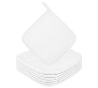 URAQT Toalla Facial Desmaquillante de Microfibra, 6 Pcs Blanco Toallas Desmaquillantes Reutilizables, Paño de Limpieza de Hipoalergénica para Todo Tipo de Lavado de Piel Limpieza Facial (20 x 20 cm)