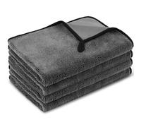 URAQT Toalla Secado Coche, 4PCS 60 * 40CM Toalla Súper Absorbente Bayeta Microfibra, Bayeta Microfibra 650GSM, Toallas Microfibra Reutilizable para Pulir Coches o Motocicletas, Cocina, Cristal, Baño
