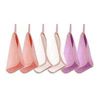 URAQT Toallas Faciales Microfibra, Paquete de 6 Toallitas Desmaquillantes Reutilizables, 20x20CM Toalla Facial Desmaquillante de Microfibra, Paños de Limpieza Facial Absorbentes,Paños Suaves para Cara