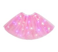 URAQT Tutu Mujer LED Luces de Colores, Tutu Falda Mujer Lentejuelas Estrellas, Tutú para Mujer, Falda De Baile De Estrella De Lentejuelas para Danza Fiesta y Halloween Disfraz