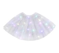 URAQT Tutu Mujer LED Luces de Colores, Tutu Falda Mujer Lentejuelas Estrellas, Tutú para Mujer, Falda De Baile De Estrella De Lentejuelas para Danza Fiesta y Halloween Disfraz