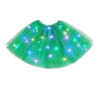 URAQT Tutu Mujer LED Luces de Colores, Tutu Falda Mujer Lentejuelas Estrellas, Tutú para Mujer, Falda De Baile De Estrella De Lentejuelas para Danza Fiesta y Halloween Disfraz