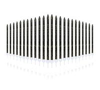 URAQT Velas de Cumpleaños, 24 piezas Velas Metálicas para Cupcakes en Soportes, Velas Largas y Finas para Cumpleaños, Bodas, Fiesta, Decoración, 13cm Negro (manchas doradas)