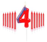 URAQT Velas de Cumpleaños Personalizadas: 13 Piezas de Araña con Velas Azules y Roja, Temáticas para Niños y Niñas