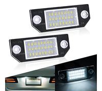 URAQT2 Piezas Lámpara de Luz de Matrícula, 12V Luz de Matrícula LED 3528-SMD Canbus, 6500K Blanco Luz de Placa del Auto para 2003-2007 F/ord Focus C-MAX I 03 y 2003-2008 F/ord Focus MK2 03-08