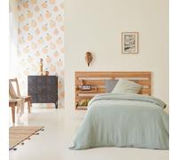 Urbain - Cabecero infantil con estantes de teca maciza de 135 cm H 76 x B 135 x T 5 cm
