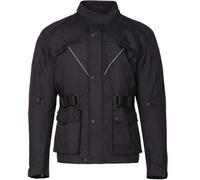 URBAN 5884 Chaqueta de moto para hombre con protectores CE extraíbles Chaqueta de moto impermeable de Cordura, Forro térmico extraíble, Resistente al viento y a la lluvia,Negro, L (UR-616)