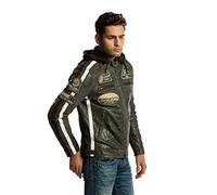 URBAN 5884 Chaqueta Moto Hombre en Cuero 58 Gents, Cazadora de Moto de Piel de Cordero, Armadura Removible para Espalda, Hombros y Codos, Breaker, M