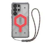 URBAN ARMOR GEAR Bundle Pathfinder MS / Correa compatible con Samsung Galaxy S25 Ultra Funda (Carga inalámbrica / Carga magnética compatible, Funda incl. correa) rojo (negro/grafito)