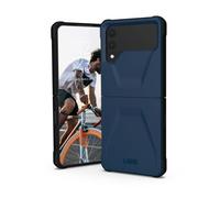 Urban Armor Gear Civilian Funda Protectora Samsung Galaxy Z Flip 4 5G [Certificado Oficial Designed for Samsung, Carga inalámbrica Compatible, Resistente a los Golpes] Azul