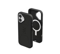 Urban Armor Gear Civilian MS Case Compatible con Apple iPhone 17 Funda (Carga inalámbrica/magnética, Resistente a caídas, Borde Elevado) Negro