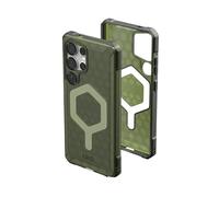 Urban Armor Gear Essential Armor MS Case Samsung Galaxy S25 Ultra Funda (Designed for Samsung certificada, Carga inalámbrica/magnética optimizada, 4,6m protección) Verde Oliva (Transparente)