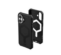 Urban Armor Gear Funda Essential Armor MS Compatible con Apple iPhone 16 Case (50% Material Reciclado, Carga inalámbrica/magnética optimizada, 4,6m protección) Negro