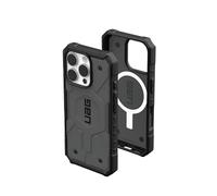 URBAN ARMOR GEAR Funda Pathfinder MS compatible con Apple iPhone 16 Pro Case (Carga inalámbrica / magnética compatible, protección contra caídas según norma militar) plata
