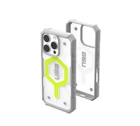 URBAN ARMOR GEAR Funda Pathfinder MS compatible con Apple iPhone 16 Pro Case (Carga inalámbrica / magnética compatible, protección contra caídas estándar militar) neón activo (transparente)
