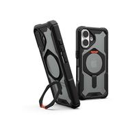 Urban Armor Gear Funda Plasma XTE para Apple iPhone 16 Funda Kickstand (Carga inalámbrica/magnética Compatible, Puede Abrir, protección contra caídas de 6 Metros) Negro/Naranja