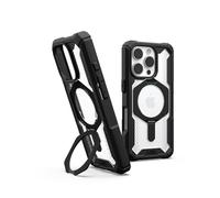Urban Armor Gear Funda Plasma XTE para Apple iPhone 16 Pro Kickstand Case (Carga inalámbrica/magnética Compatible, Puede Abrir, protección contra caídas de 6 Metros) Negro/Transparente
