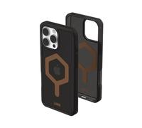 Urban Armor Gear Funda Plyo MS Compatible con Apple iPhone 16 Pro MAX (Carga inalámbrica/magnética Compatible, Esquinas Air-Soft a Prueba de Golpes, Borde Elevado) Negro/Bronce